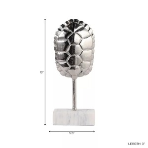 Sculpture Moderne en Métal en Forme de Coquille de Tortue, Décoration Artistique Faite à la Main pour Table de Salon - Product Image 6