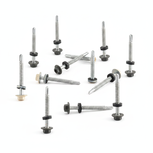 PDC Model 12 Hex Head Self-Drilling <b>Screw</b> Carbon Steel Class 4.8 & 6.8 <b>Galvanized</b>/Zinc Coated Coarse Thread Inch - Product Image 1