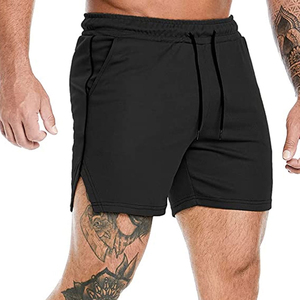 Shorts de sport respirants de haute qualité, couleur unie, avec poches latérales, cordon de serrage, shorts d'été pour hommes, personnalisables - Product Image 3