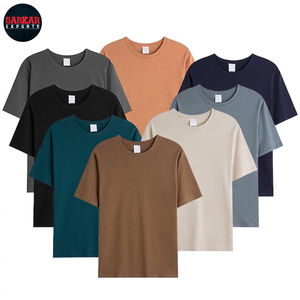 Camisetas de Algodón 100% para Hombre al por Mayor, Lujo 300G, Logotipo Personalizado, Cuello Grueso, Lisas, Oversize, Proveedor a Granel, Transpirables - Product Image 1