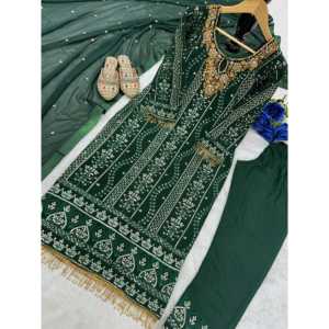 Beau haut et pantalon de fête pour femmes avec ensemble élégant Dupatta - Product Image 2