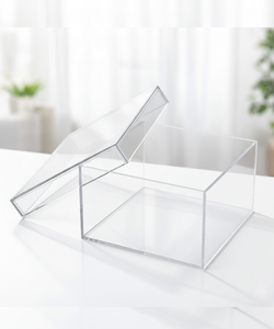 Boîte à bijoux multifonctionnelle en verre transparent de qualité supérieure, nouvelle arrivée, fermeture rectangulaire moderne, cadeau adorable - Product Image 5