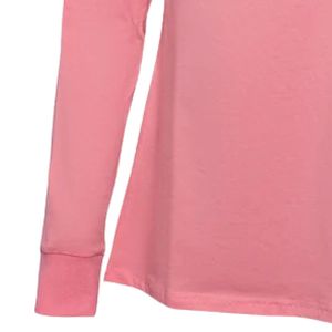 Camisa Rosa de Manga Larga con Ribete Verde, Diseño Gráfico, Top Informal para Mujer, Ropa de Moda, Cómoda para Uso Diario, Estilo de Equipo - Product Image 6