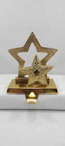 Premium Modern Customizable Metal Christmas <b>Stocking</b> <b>Holders</b> & Mantel Hangers for Festive Fireplace Holiday Decor - Product Image 4