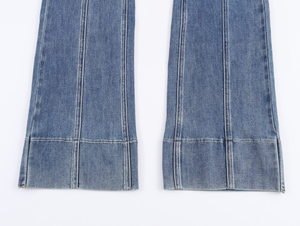 Jeans Largos Casuales de Mezclilla Azul para Mujer, Marca Muzamin, de Secado Rápido y Transpirables, Estilo Vintage, Cierre de Cremallera, Corte Ajustado - Product Image 4