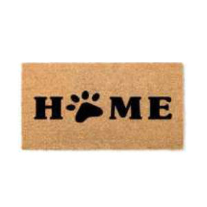 Precio más bajo 100% alfombrillas de fibra de coco con respaldo de PVC Natural con estampado de pata de Animal personalizado alfombrilla de entrada antideslizante elegante y duradera - Product Image 1