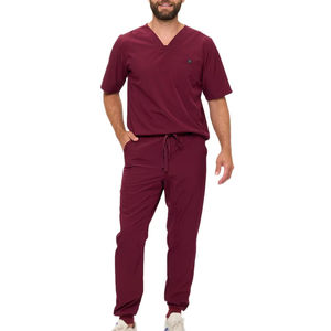 Superbe Offre Spéciale – Hauts d'uniformes médicaux en jersey doux 100 % coton anti-rides pour infirmières, ensembles de jogging pour hommes pour hôpitaux - Product Image 1