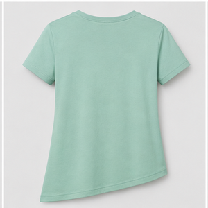 Camiseta de Mujer, Cuello Redondo, Manga Corta, Corte Regular, Color Verde Menta, WTS-0021 - Product Image 2