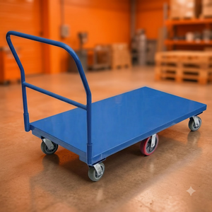 Chariot à plateau en acier industriel, capacité 500 kg, chariot robuste, fabricant vietnamien, certifié ISO Sedex, conception durable, en vente - Product Image 1