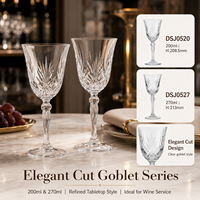 Verres à vin à long pied en cristal de luxe de style européen, gobelets à eau, 200ml-270ml, pour vin rouge, utilisation en restaurant et bar