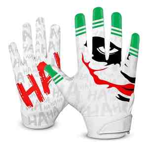 Vente directe d'usine, gants de football américain pour adultes, logo personnalisé, professionnels, en latex, compatibles écran tactile, imperméables, antidérapants et durables. - Product Image 1