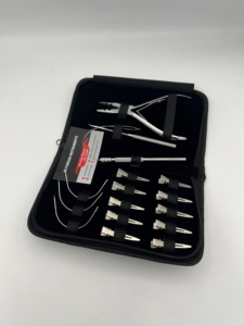 Kits d'outils d'extension de cheveux en acier inoxydable de qualité chirurgicale argent poli Micro lien perle ouvre pince crochet et boucles poignées - Product Image 2