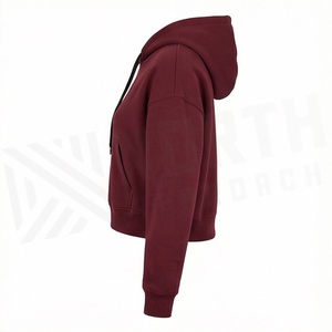 Custom Pullover Women <b>Hoodie</b> Cotton <b>Polyester</b> Fleece Puff Print Embroidered Anti Shrink Cropped Customized Color Tops - Product Image 3