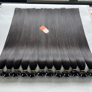 12A Grade Raw Human Hair Extensions Bone Straight Weft Hair Bundles No Shedding No <b>Tangle</b> Wholesale Price From Factory - Product Image 4