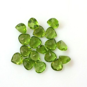 Peridoto verde oliva natural, corte corazón, piedra preciosa suelta, peridoto calibrado, cuentas de peridoto para la fabricación de joyas, collar, anillo, pendientes - Product Image 6
