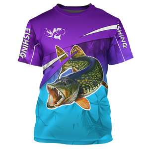 Camiseta de Pesca con Cuello Redondo Personalizada de Marca Privada, Ligera, de Poliéster, Ropa de Pesca de Alto Rendimiento para Exteriores - Product Image 1