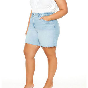 Shorts de mezclilla negros para mujer con diseño personalizado, dobladillo sin rematar, desgastados y atrevidos. Shorts de mezclilla blancos para mujer, ¡gran oferta de verano! - Product Image 2