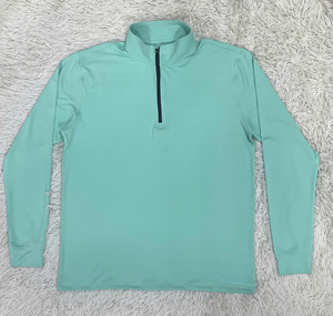 เสื้อพูลโอเวอร์ซิป ¼ สำหรับผู้ชาย แห้งเร็ว น้ำหนักเบา แขนยาว เหมาะสำหรับวิ่ง กอล์ฟ เดินป่า ตกปลา จากผู้ผลิตยอดนิยม - Product Image 1