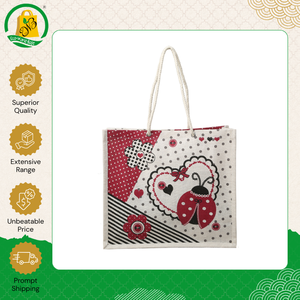 Sacs de courses en jute de qualité supérieure, 100 % écologiques, à la mode, avec impression personnalisée et poignée en corde de coton, pour la vente en gros - Product Image 3