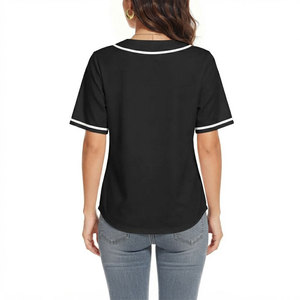 Camiseta de Béisbol para Mujer, 100% Poliéster, Manga Corta, Corte Holgado, Ropa Deportiva, Servicio OEM, Logotipo Personalizado - Product Image 5