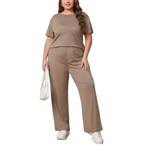 Ropa de dormir de 2 piezas para mujer, manga corta de verano, pantalones cortos y pantalón con camiseta, vestidos, camisón, ropa de casa, pijamas de BD - Product Image 4