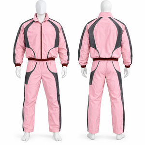 Conjunto Deportivo con Capucha para Hombre, Color Gris y Negro, Cierre Completo, Estilo Deportivo, Transpirable, Poliéster, Ropa de Otoño - Product Image 6