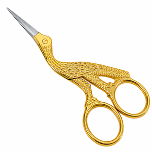 Luxury Gold Stork Embroidery <b>Scissors</b> Stainless Steel Vintage Bird <b>Sewing</b> <b>Scissors</b> Hair Trimming <b>Scissors</b> OEM ODM - Product Image 1