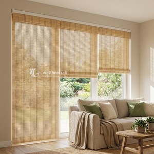 Persianas Enrollables de Bambú Natural Ecológicas Modernas, Persianas Venecianas Horizontales, Tamaño Personalizado para Sala de Estar y Decoración del Hogar - Product Image 2