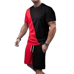 Conjunto Deportivo Casual de Verano para Hombre con Logotipo Personalizado, Dos Piezas, Alta Calidad, 100% Algodón Transpirable, Camiseta y Pantalones Cortos - Product Image 1