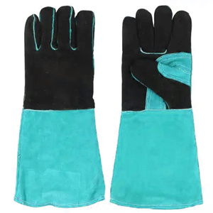 Gants de sécurité industriels TIG en cuir de vachette pleine fleur avec doublure polaire intégrale, certifiés CE, avec manchette de sécurité durable pour soudeurs - Product Image 5