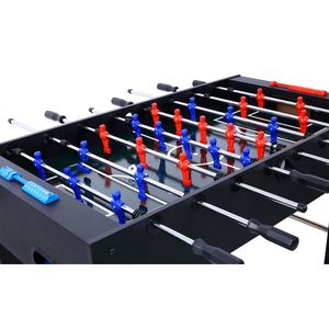 Mesa de Futbolín Hurricane de 54 Pulgadas con Acabado Cerezo Claro, Puntuación Analógica y Accesorios Negros Gratuitos para Salas de Juego Familiares - Product Image 4