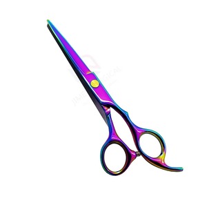 Tijeras de Peluquería Profesionales de Color Titanio, Cuchillas de Acero Afiladas, Reposa Dedos Fijo, Tijeras de Salón de Alta Calidad - Product Image 2