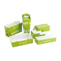 Boîte à pizza en cône jetable biodégradable personnalisable avec poignée, papier cartonné de qualité alimentaire pour l'emballage des sushis
