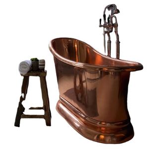 Baignoire ovale autoportante en métal antique sans couvercle, durable, pour adultes - Product Image 6