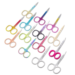 Ciseaux de manucure en acier inoxydable, lame droite, manche rond, 87 mm, coupe-cuticules durable pour adultes, soin des ongles de précision - Product Image 3