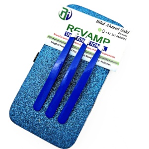 Pinzas de Cejas de Acero Inoxidable de Precisión, Duraderas y Ecológicas, con Punta Inclinada y Colores Personalizables para Tres Pinzas - Product Image 1