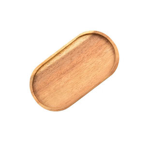 Plateau de service rectangulaire en bois, design minimaliste fait main, bois massif, finition polie, vaisselle et assiettes - Product Image 5