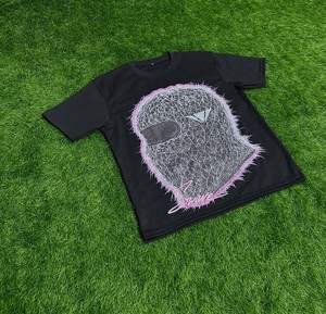 T-shirt graphique noir premium pour hommes, coupe oversize, style streetwear décontracté, vente en gros 2026 - Product Image 3