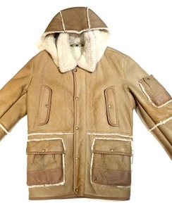 Premium Leather <b>Shearling</b> <b>Jacket</b> <b>Men</b> Genuine Sheepskin Fur Winter Aviator Coat Warm Stylish Classic Luxury Outerwear Fit - Product Image 4
