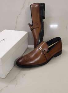 Chaussures habillées en cuir véritable pour hommes, style mocassins Penny, imperméables, confortables, antidérapantes, originales italiennes, idéales pour les mariages et le bureau - Product Image 2