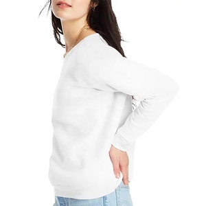 Nueva Sudadera de Felpa Gruesa con Cuello Redondo y Logotipo Bordado Personalizado en la Parte Delantera, 100% Algodón, Talla Grande, Ecológica para Mujer - Product Image 2