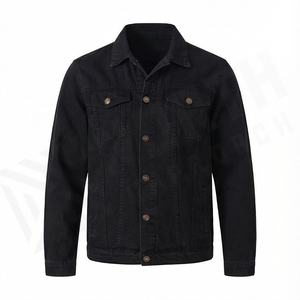 Chaqueta vaquera elegante para hombre, ropa informal, servicio OEM, venta al por mayor, chaqueta vaquera personalizada de algodón de alta calidad para hombre, 2025 - Product Image 2