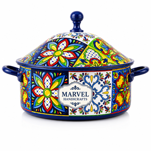 Casserole isotherme en acier inoxydable colorée Marvel Handicrafts avec couvercle, chauffe-plats pour l'Aïd et le Ramadan, service haut de gamme - Product Image 1