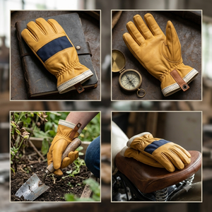 Best Performance Durable Heavy-Duty Cowhide Grain Leather Anti-Static Waterproof Smooth Safety <b>Driver</b> <b>Gloves</b> Comfortable - Product Image 4