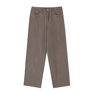 กางเกงยีนส์ทรงตรงเอวสูงปานกลางแบบเกาหลีรุ่นใหม่จากโฟร์ซีซั่นส์ ดีไซน์เรียบง่าย ปรับเอวได้ เหมาะสำหรับใส่ทำงาน - Product Image 3