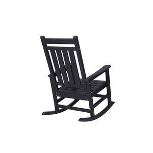 Sedia a dondolo oversize resistente alle intemperie con texture legno per adulti, ideale per portico, prato e giardino - Product Image 3