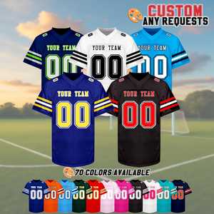 เสื้อฟุตบอลอเมริกันคุณภาพพรีเมียมแบบสั่งทำพิเศษ OEM ระบายอากาศได้ดี ชุดยูนิฟอร์มอเมริกัน ผลิตภัณฑ์เสื้อผ้าตาข่ายสำหรับฟุตบอล โดย Antique Fashion - Product Image 1