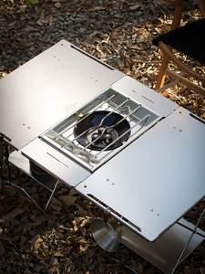 Black Folding Metal Side <b>Table</b> Outdoor <b>Camping</b> <b>Table</b> with Basket <b>Storage</b> Lower Shelf 32 x 36 cm - Product Image 3
