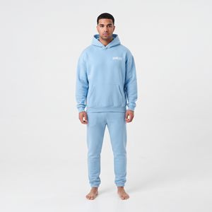Ensemble de survêtement décontracté 2 pièces pour hommes : pull à capuche en molleton à manches longues et pantalon de couleur unie - Product Image 5