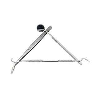 Kit de Diagnóstico Dental Básico de 3 Piezas, Juego de Exploradores, Espejo y Pinza Quirúrgica Dentavex Ergonómico con Certificación CE - Product Image 2